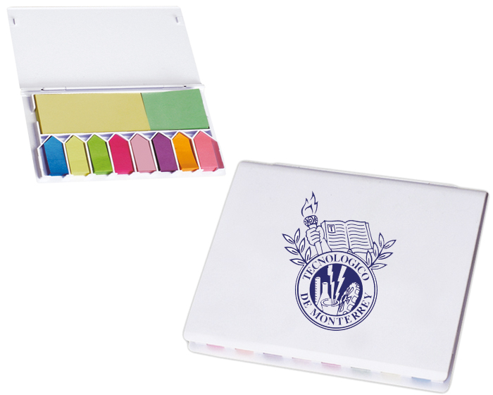 ESTUCHE CON NOTAS CUADRADAS Y BANDERAS ADHESIVAS C268